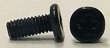 M2.5x6mm Black Zinc Wafer Head Machine Screw w/Nylok #10158