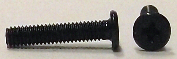 M2.5x12mm Black Zinc Wafer Head Machine Screw #10210