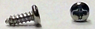 M1.2x3 Nickel Micro Type A Self Tapping Pan Head Screw #20625